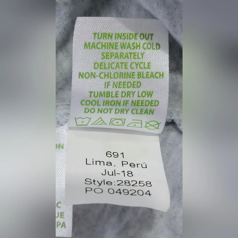 Lilly Pulitzer Maci Twist Front Top Women's S Grey 3/4 Sleeve Pima Cotton Stretc - Picture 13 of 13